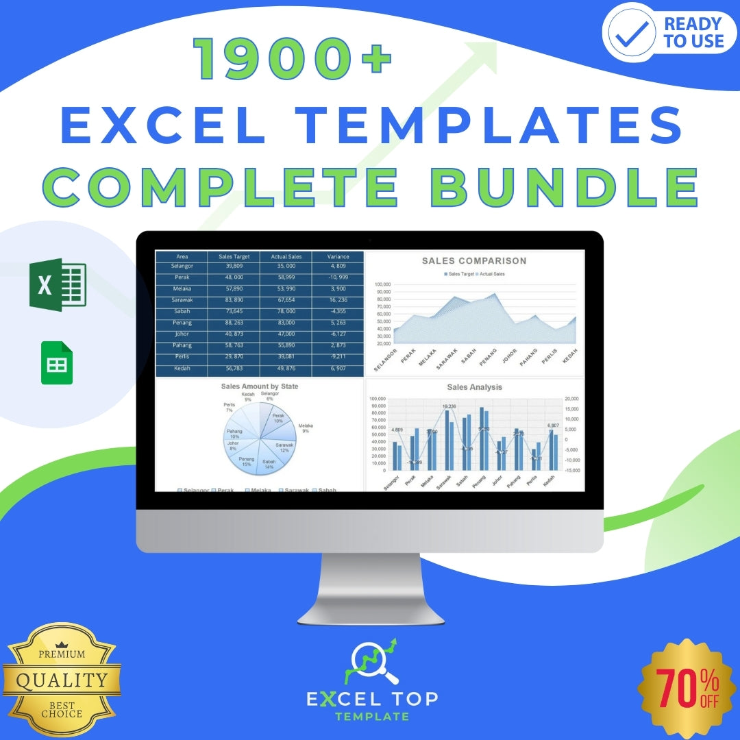 1,900+ Excel Templates Ultimate Bundle